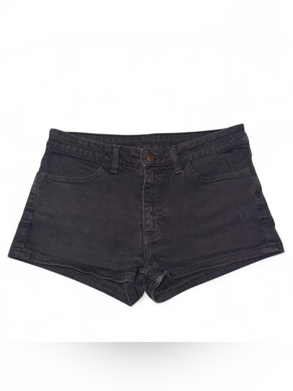 American Apparel Black Denim Jean Shorts